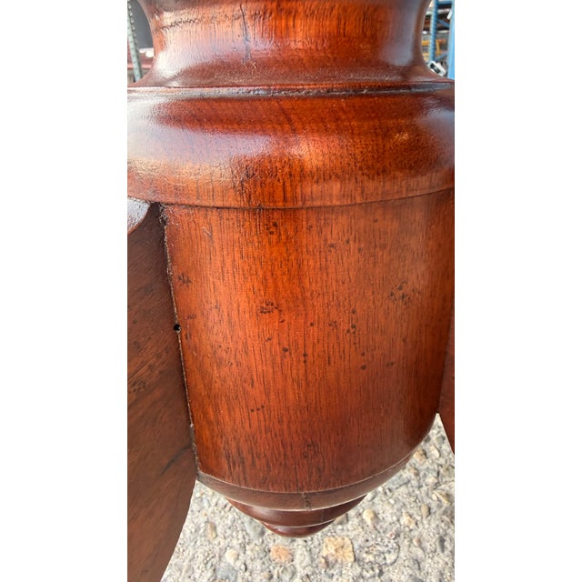 Early 20th Century Antique Octagonal Pedestal Dining Table on Casters For Sale - Image 13 of 16