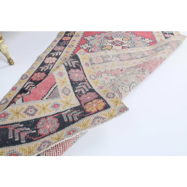 1970s Turkish Hand-Knotted Runner Rug For Sale - Image 9 of 11