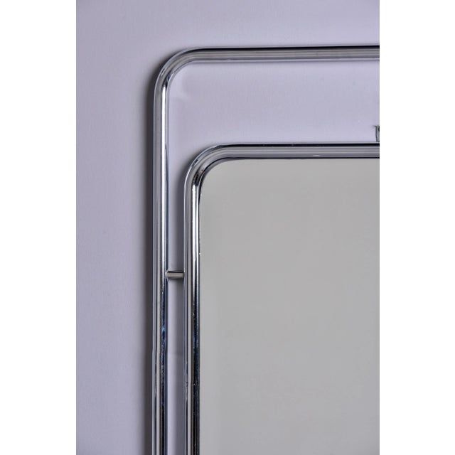 Mid Century Modern Italian Mirror Within Chrome Frame For Sale - Image 11 of 13
