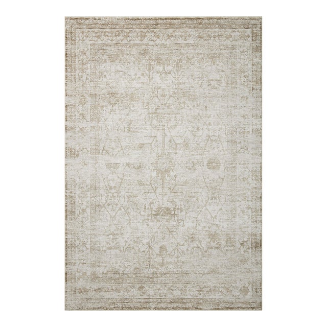 Amber Lewis x Loloi Honora Ivory / Natural 6'-7" x 9'-2" Area Rug For Sale