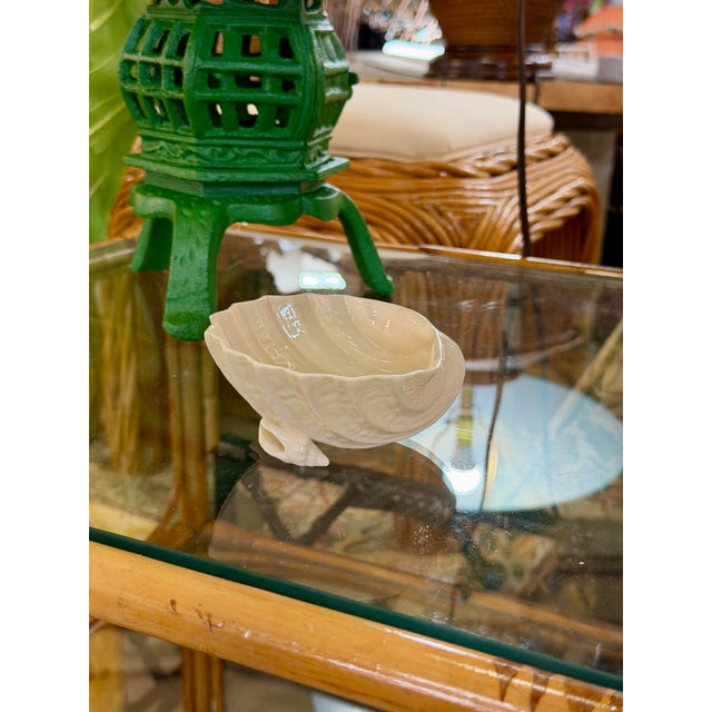 Vintage Irish Belleek Porcelain Shell Bowl on Conch Feet For Sale - Image 11 of 12