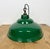 Industrial British Green Enamel Factory Pendant Lamp, 1960s For Sale - Image 12 of 16