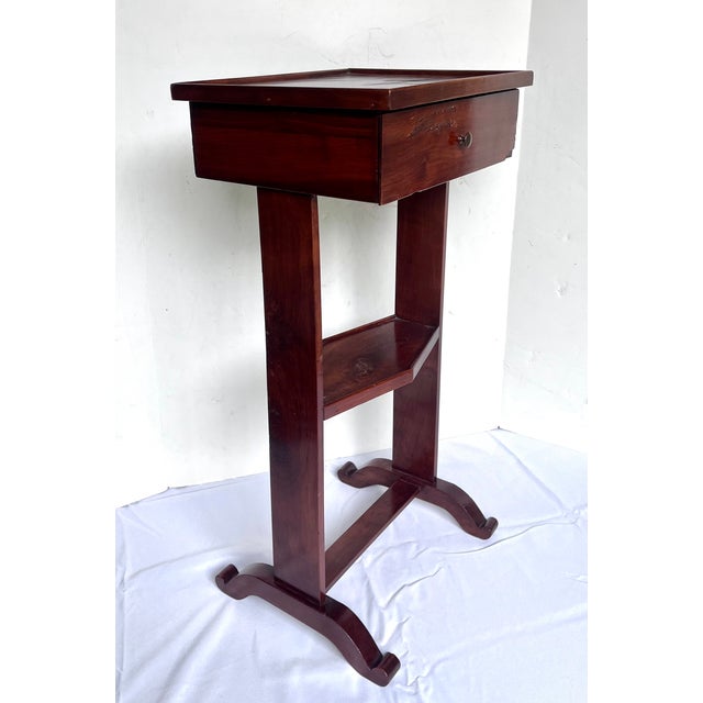 Vintage Mahogany Two-Tier Drink Table For Sale - Image 13 of 18
