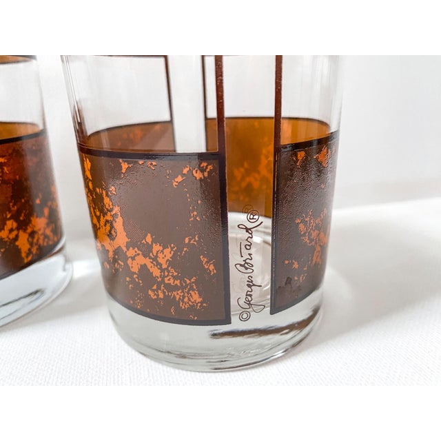 Mid-Century Modern Vintage Georges Briard Mid-Century Old Fashioned Rocks Glasses- Set of 8 For Sale - Image 3 of 9