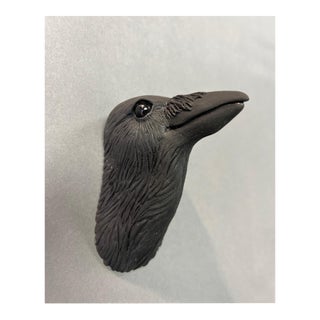 Karla Walter Ceramic Wall Sculpture of Crow #15 2023 For Sale