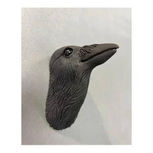 Karla Walter Ceramic Wall Sculpture of Crow #15 2023