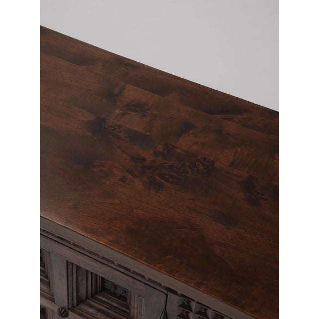 Brown Spanish Brutalist Rustic Sideboard, 1960s For Sale - Image 8 of 11