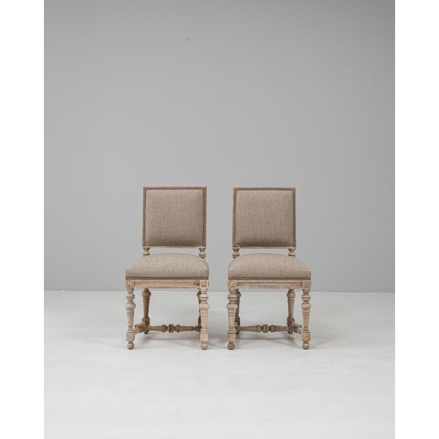 1900s French Louis XVI Upholstered Chairs - A Pair For Sale - Image 4 of 18