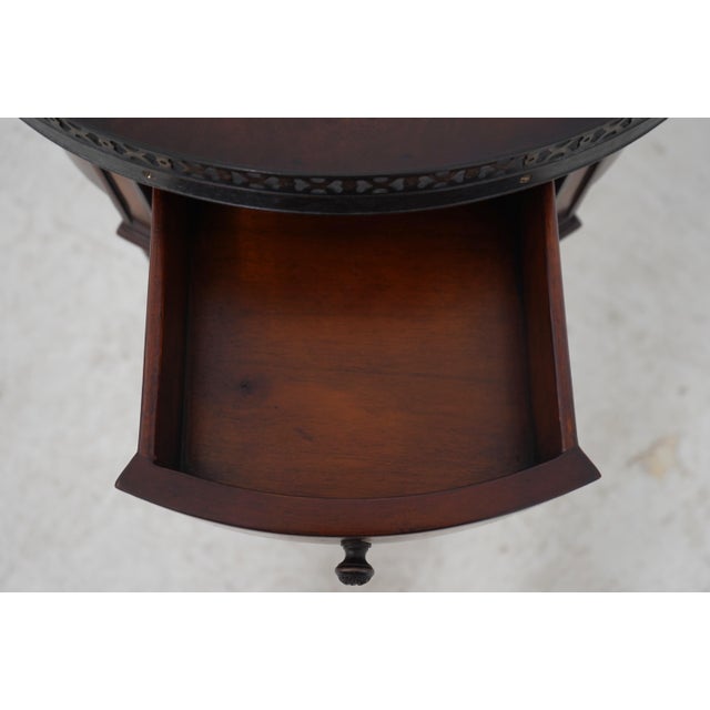 2010s Pair Theodore Alexander French Style 1 Drawer End Tables For Sale - Image 5 of 16