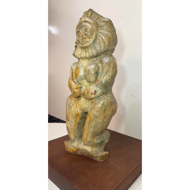 1980s Gigantic Carved Christensen Soapstone Stone Eskimo Inuit Canadian Art Sculpture For Sale - Image 13 of 18