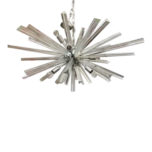 Murano Glass Oval Murano Glass Triedro Sputnik Chandelier