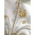 Metal Venetian Murano-Style Glass Chandelier in Transparent and Gold With Flowers and Leaves For Sale - Image 7 of 13