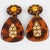 Jeweled Lucite Dangle Clip Earrings with Cheetah Print For Sale - Image 4 of 8