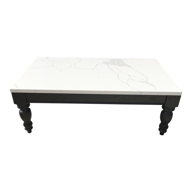 Late 20th Century Classic Vintage Marble Top Coffee Table Chairish