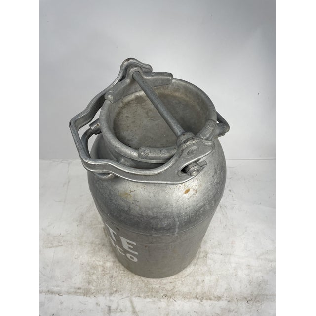 Large Aluminum Milk Can, 1940s For Sale - Image 6 of 15