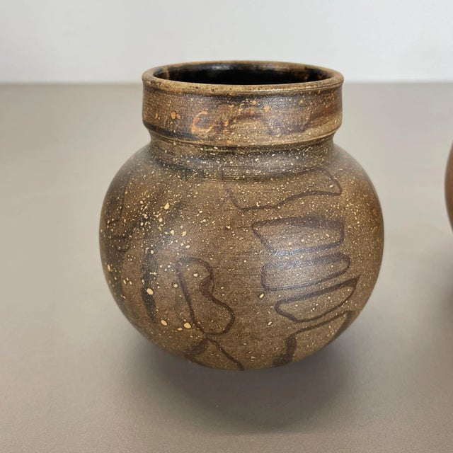 Ceramic Studio Pottery Vase by Gerhard Liebenthron, Germany, 1980s, Set of 2 For Sale - Image 10 of 18