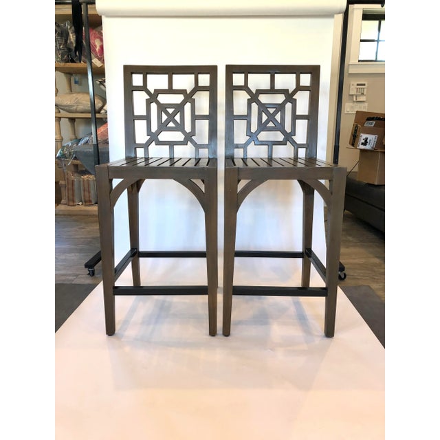 Guildmaster Teak Patio Barstools - a Pair For Sale - Image 12 of 12