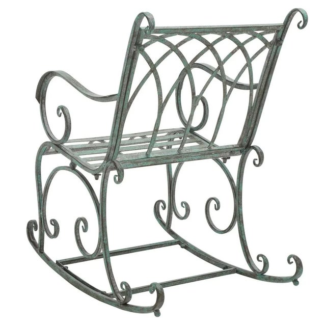 Medrano Rocking Chair - Antique Dark Green For Sale - Image 9 of 10