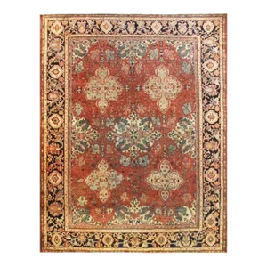Late 19th Century Antique Persian Feraghan Sarouk Rug 9'1" X 11'9"