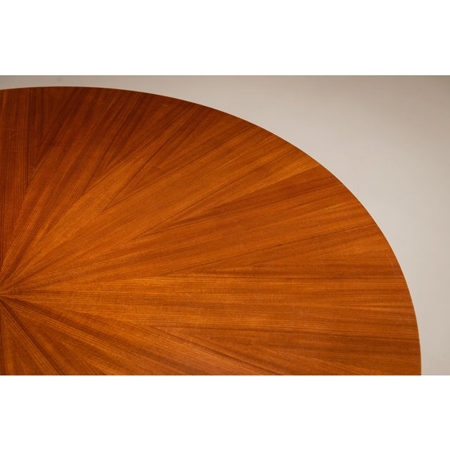 Round Dining Table in Teak Veneer by Carlo Ratti, Italy, 1950s For Sale - Image 9 of 12