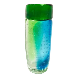 1990s Hand Blown Murano Art Glass Vase