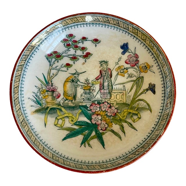 19th Century Porcelain China Small Bowl Chang Pattern by E.Malkin For Sale