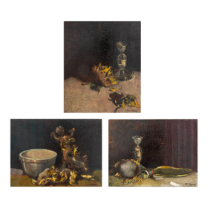 Robert O'Meara Still Life Scenes Oil on Canvas, 3