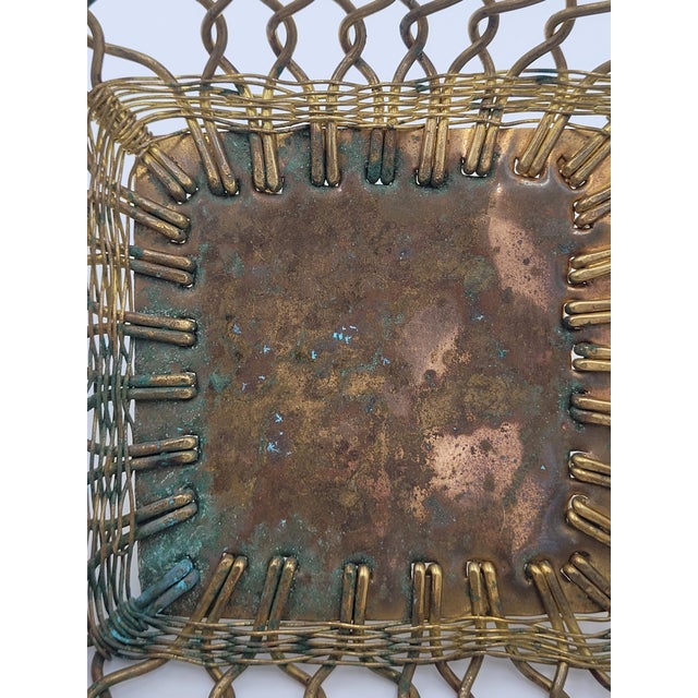 Mid 20th Century Indian Brass Wirework Swing-Handle Basket For Sale - Image 10 of 12