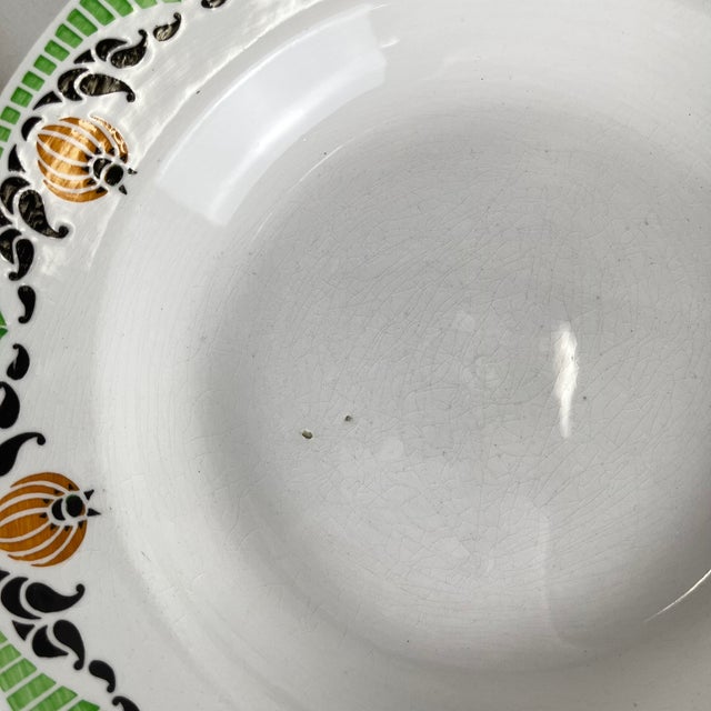 Black Vintage Maroussia Soup Plates from Sarreguemines, 1930s, Set of 5 For Sale - Image 8 of 10