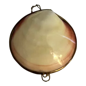Vintage Capiz Mother of Pearl Shell Trinket Box