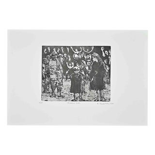 Amedeo Tedeschi Toschi, They Were Asking for Help, 1990s, Etching For Sale