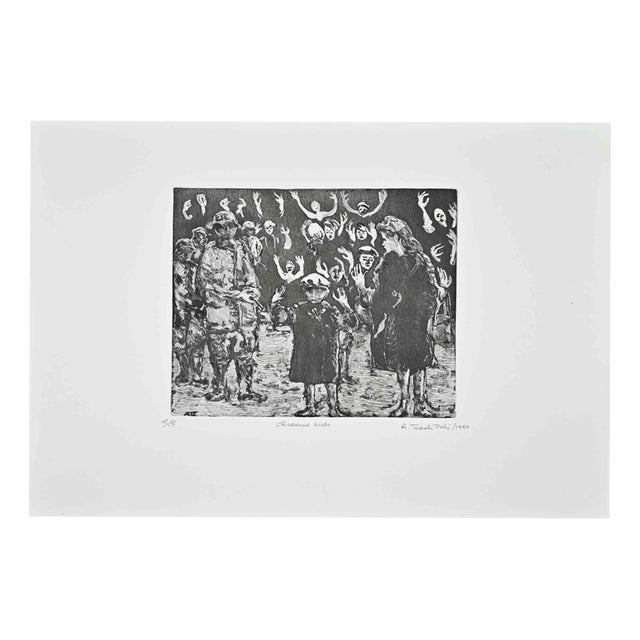 Amedeo Tedeschi Toschi, They Were Asking for Help, 1990s, Etching For Sale