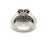 Mid 20th Century Mid 20th Century LeVian Aquamarine White & Chocolate Diamond Ring in 14k White Gold Size 4.5 For Sale - Image 5 of 8
