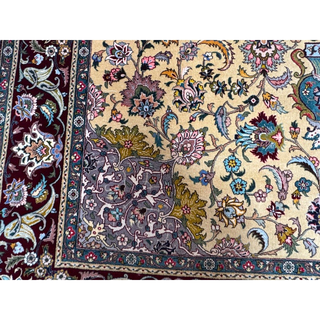 6ft X 8ft 10in Turkish Oriental Pale Yellow Area Rug For Sale In San Francisco - Image 6 of 12
