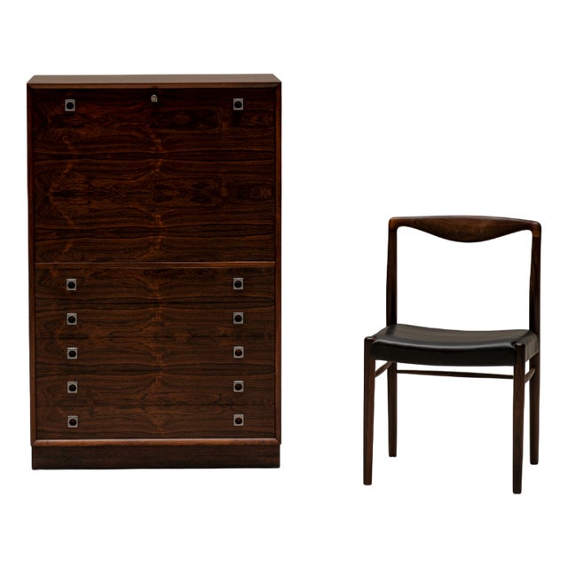 Vintage Desk and Chair by Arne Vodder for Sibast, 1960s, Set of 2 For Sale