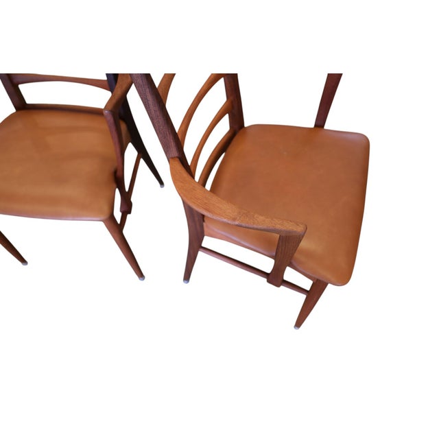 Brown Danish Liz Armchair in Teak and Leather by Niels Koefoed for Koefoeds Hornslet, 1960s For Sale - Image 8 of 13