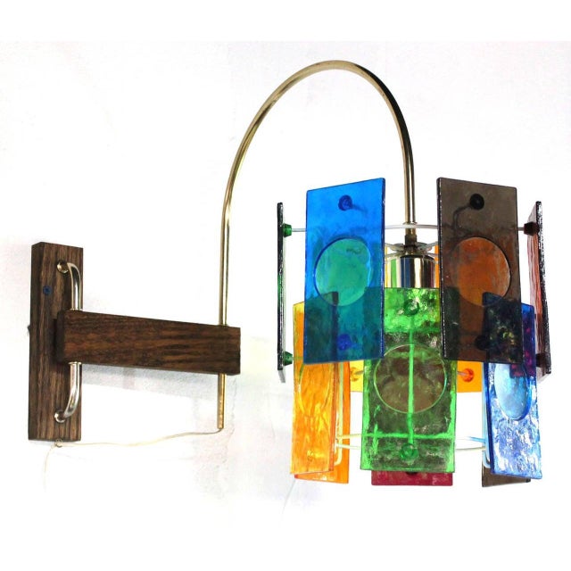 Mid-Century Modern Mid Century Modern Colorful Swivel Wall Sconce Light Fixture For Sale - Image 3 of 7