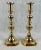 Metal Pair of Antique English Georgian Brass Beehive and Diamond Push-Up Candlesticks For Sale - Image 7 of 8