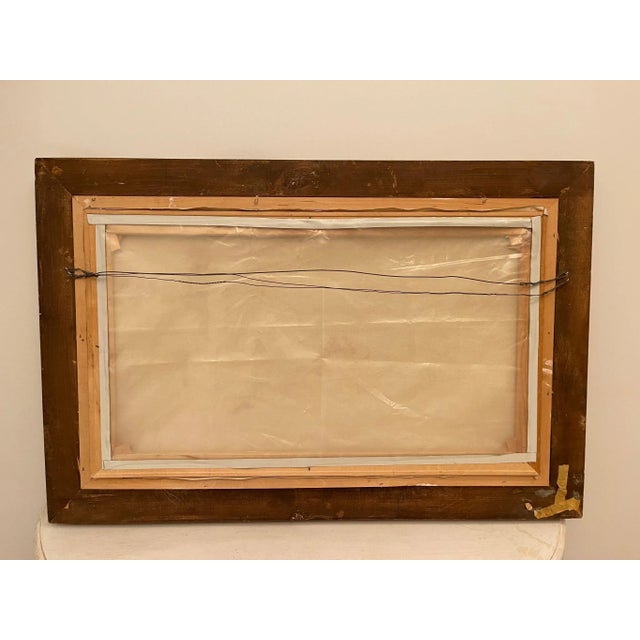 Vintage Fruit and Wine Still Life Oil Painting Signed and Framed For Sale - Image 4 of 7