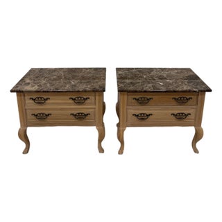 1990s Pair of Thomasville French Provincial Nighstands by Terrace Garden Collection For Sale