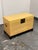 Late 20th Century Chinese Lift-Top Yellow Leather Trunk, Vintage For Sale - Image 5 of 12