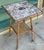 English Aesthetic Movement Bamboo Side Table W/ Shell Coral Transferware Mosaic Top For Sale - Image 4 of 6
