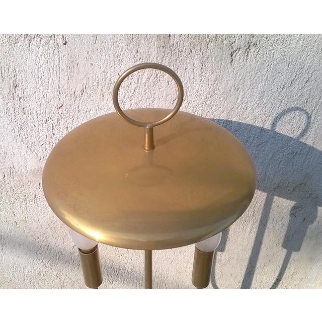 Mid-Century Modern Italian Brass Table Lamp, 1940s For Sale - Image 3 of 9
