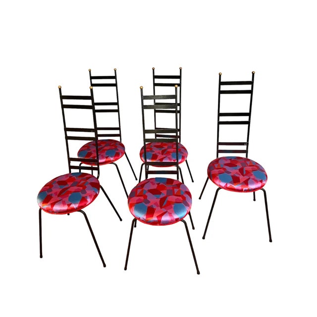 1960s 1960s Vintage Ironmasters Chairs, Set of 5 For Sale - Image 5 of 10