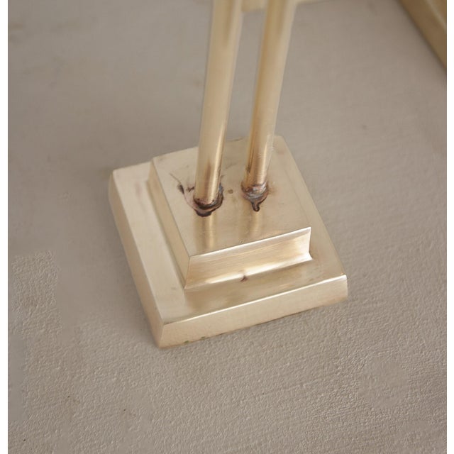 Mid-Century Modern Set of Vintage Brass Candle Holders For Sale - Image 3 of 3