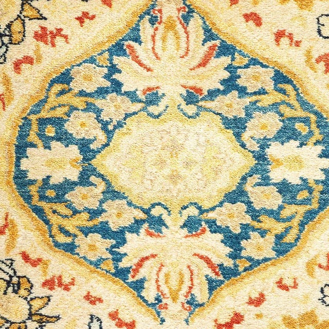 Traditional Mogul Collection Hand-Knotted Area Rug - Ivory 8' 3" x 10' 4" For Sale - Image 3 of 4