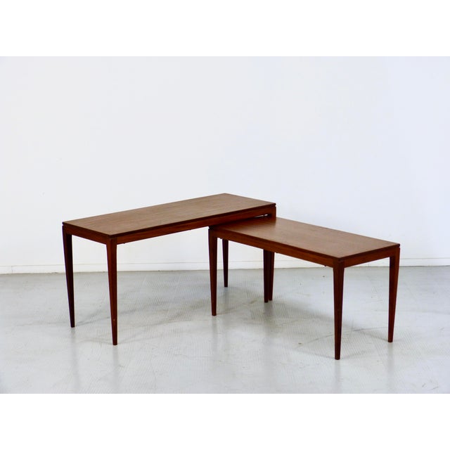 Wood Midcentury Modern Teak Nesting Tables, 1960s, Set of 2 For Sale - Image 7 of 8