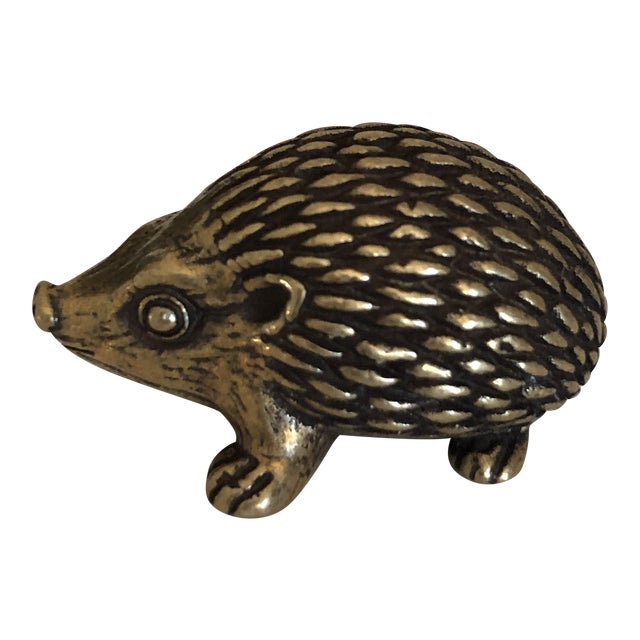 Miniature Brass Hedgehog Figurine Chairish
