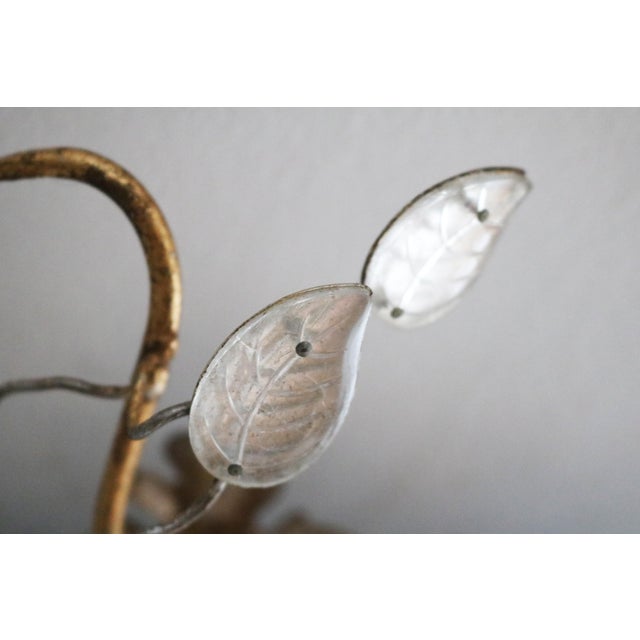 Metal Italian Flowers Florentine Chandelier in Murano Glass from Banci Firenze, 1970 For Sale - Image 7 of 10