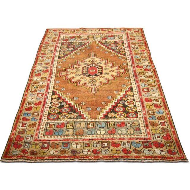 1960s Turkish Oushak Rug For Sale In Los Angeles - Image 6 of 7